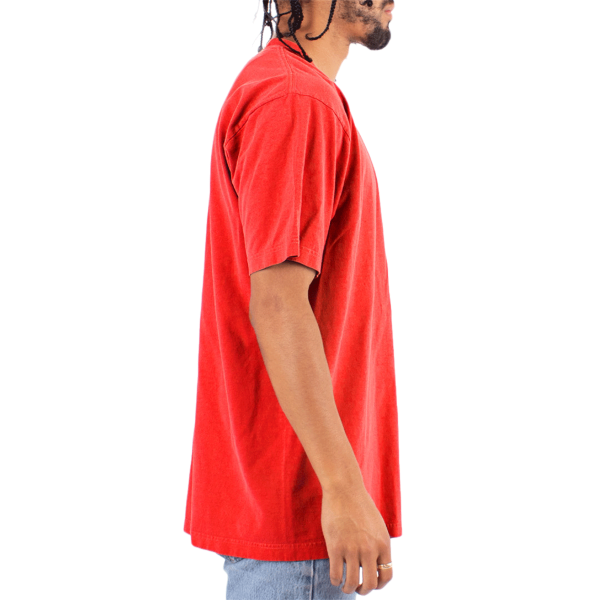 Shaka Wear Unisex Max Heavyweight Garment-Dyed T-Shirt, Cherry Tomato, Right Sleeve view