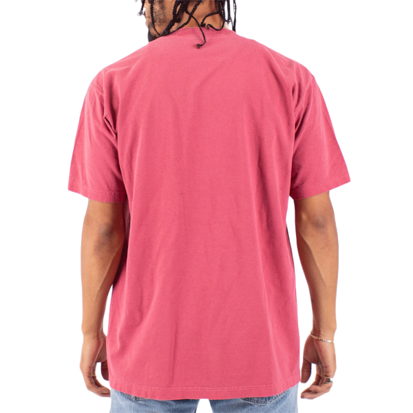 Shaka Wear Unisex Max Heavyweight Garment-Dyed T-Shirt, Clay Red, Back view
