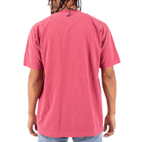 Shaka Wear Unisex Max Heavyweight Garment-Dyed T-Shirt, Clay Red, Back view