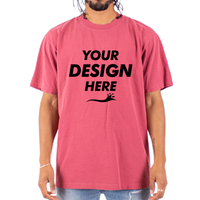 Shaka Wear Unisex Max Heavyweight Garment-Dyed T-Shirt, Clay Red, Front view, Mockup