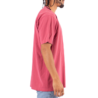 Shaka Wear Unisex Max Heavyweight Garment-Dyed T-Shirt, Clay Red, Right Sleeve view