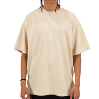 Shaka Wear Unisex Max Heavyweight Garment-Dyed T-Shirt, Cream, Front view