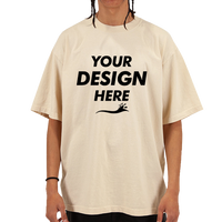 Shaka Wear Unisex Max Heavyweight Garment-Dyed T-Shirt, Cream, Front view, Mockup