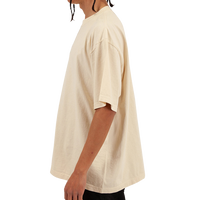 Shaka Wear Unisex Max Heavyweight Garment-Dyed T-Shirt, Cream, Left Sleeve view