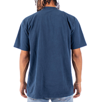 Shaka Wear Unisex Max Heavyweight Garment-Dyed T-Shirt, Midnight Navy, Back view