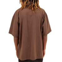 Shaka Wear Unisex Max Heavyweight Garment-Dyed T-Shirt, Mocha, Back view
