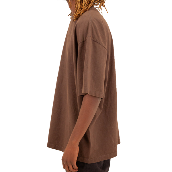Shaka Wear Unisex Max Heavyweight Garment-Dyed T-Shirt, Mocha, Left Sleeve view