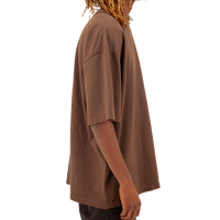 Shaka Wear Unisex Max Heavyweight Garment-Dyed T-Shirt, Mocha, Right Sleeve view