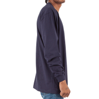 Shaka Wear Unisex Max Heavyweight Long Sleeve T-Shirt, Navy, Right Sleeve view