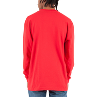 Shaka Wear Unisex Max Heavyweight Long Sleeve T-Shirt, Red, Back view