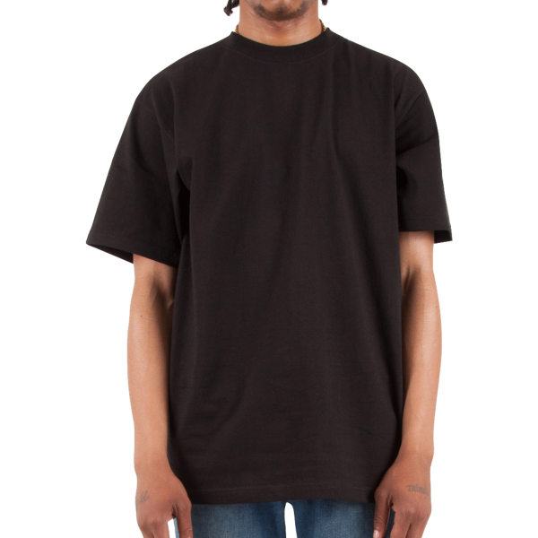 Shaka Wear Unisex Max Heavyweight T-Shirt, Black, Front view