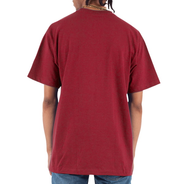 Shaka Wear Unisex Max Heavyweight T-Shirt, Cardinal, Back view