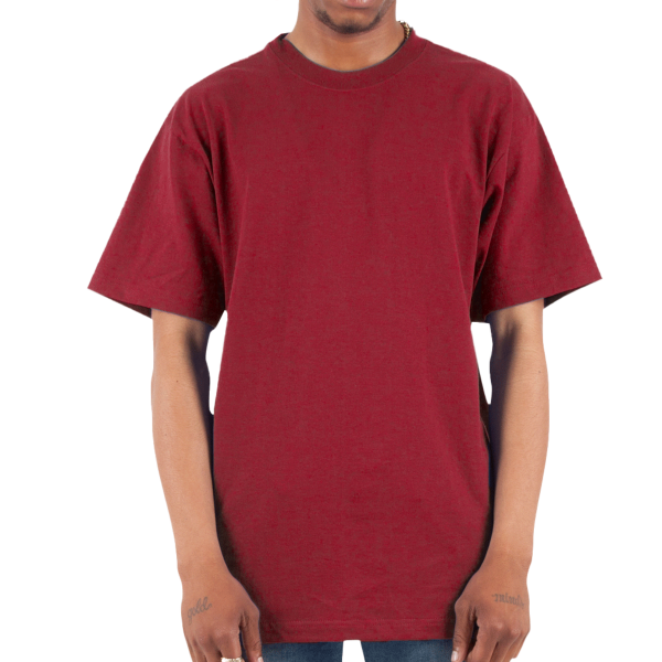 Shaka Wear Unisex Max Heavyweight T-Shirt, Cardinal, Front view