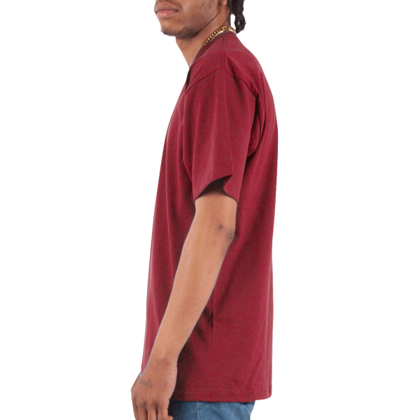 Shaka Wear Unisex Max Heavyweight T-Shirt, Cardinal, Left Sleeve view