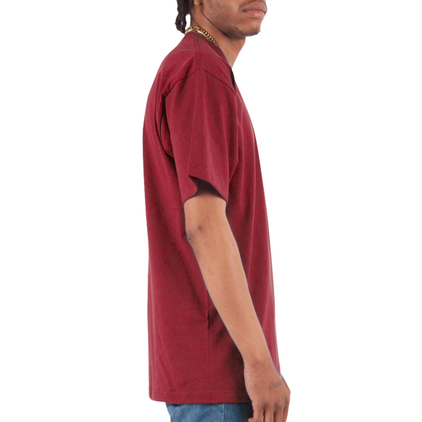 Shaka Wear Unisex Max Heavyweight T-Shirt, Cardinal, Right Sleeve view