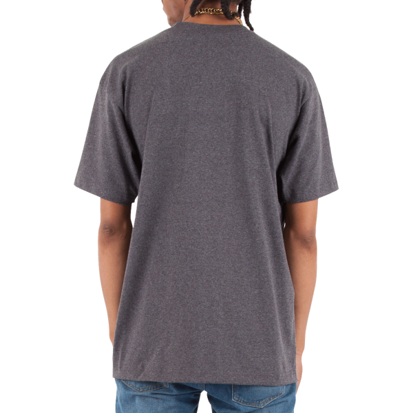 Shaka Wear Unisex Max Heavyweight T-Shirt, Charcoal Grey Heather, Back view
