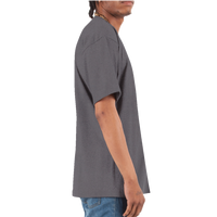 Shaka Wear Unisex Max Heavyweight T-Shirt, Dark Grey, Right Sleeve view