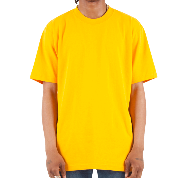 Shaka Wear Unisex Max Heavyweight T-Shirt, Gold, Front view