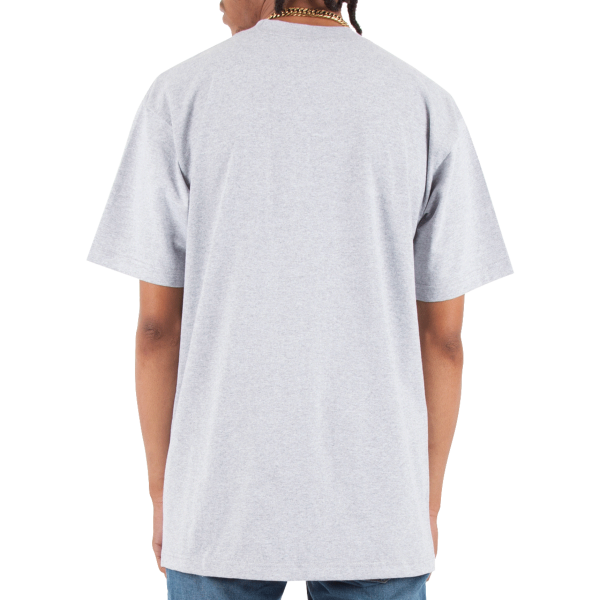 Shaka Wear Unisex Max Heavyweight T-Shirt, Heather Grey, Back view