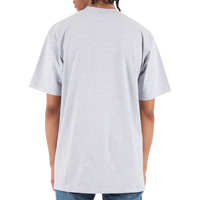 Shaka Wear Unisex Max Heavyweight T-Shirt, Heather Grey, Back view