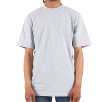 Shaka Wear Unisex Max Heavyweight T-Shirt, Heather Grey, Front view