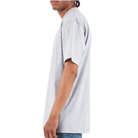 Shaka Wear Unisex Max Heavyweight T-Shirt, Heather Grey, Left Sleeve view