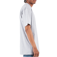 Shaka Wear Unisex Max Heavyweight T-Shirt, Heather Grey, Right Sleeve view