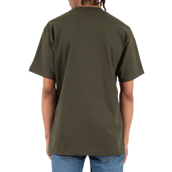 Shaka Wear Unisex Max Heavyweight T-Shirt, Hunter Green, Back view