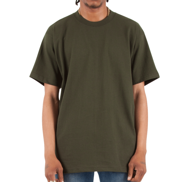 Shaka Wear Unisex Max Heavyweight T-Shirt, Hunter Green, Front view