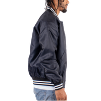 Shaka Wear Unisex Varsity Bomber Jacket, Navy, Right Sleeve view