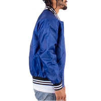 Shaka Wear Unisex Varsity Bomber Jacket, Royal, Right Sleeve view