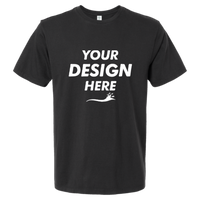 SoftShirts Unisex Classic T-Shirt, Black, Front view, Mockup