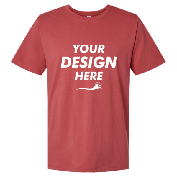 SoftShirts Unisex Classic T-Shirt, Brick, Front view, Mockup