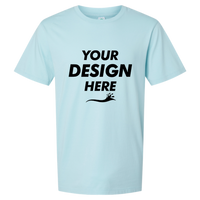 SoftShirts Unisex Classic T-Shirt, Chambray, Front view, Mockup
