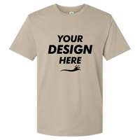 SoftShirts Unisex Classic T-Shirt, Latte, Front view, Mockup