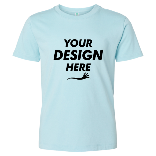 SoftShirts Youth Classic T-Shirt, Chambray, Front view, Mockup