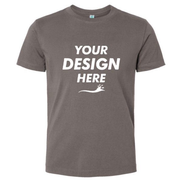 SoftShirts Youth Classic T-Shirt, Graphite, Front view, Mockup