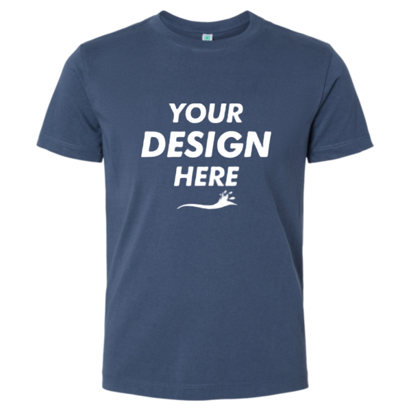 SoftShirts Youth Classic T-Shirt, Navy, Front view, Mockup