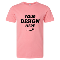 SoftShirts Youth Classic T-Shirt, Pink, Front view, Mockup