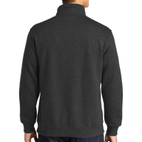Sport Tek 1/4 Zip Sweatshirt, Graphite Heather, Back view