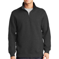 Sport Tek 1/4 Zip Sweatshirt, Graphite Heather, Front view
