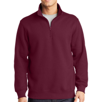 Sport Tek 1/4 Zip Sweatshirt, Maroon, Front view