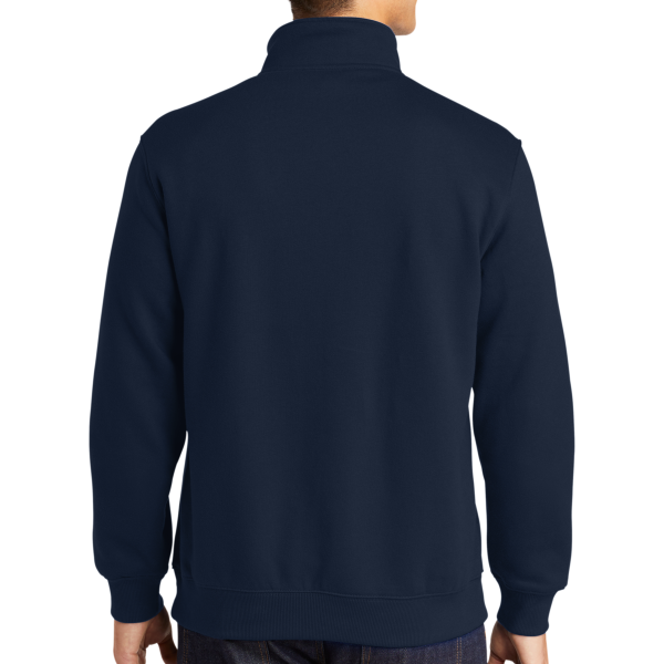 Sport Tek 1/4 Zip Sweatshirt, True Navy, Back view