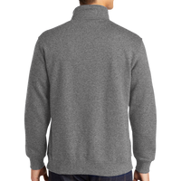 Sport Tek 1/4 Zip Sweatshirt, Vintage Heather, Back view