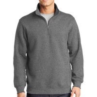 Sport Tek 1/4 Zip Sweatshirt, Vintage Heather, Front view