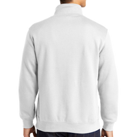 Sport Tek 1/4 Zip Sweatshirt, White, Back view