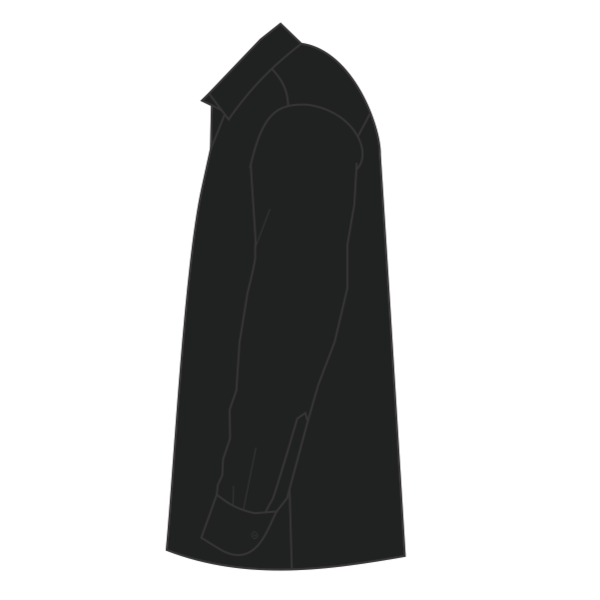 Sport Tek Classic Long Sleeve Rugby Polo, Black / Graphite, Left Sleeve view