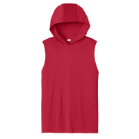 Sport Tek Competitor Sleeveless Hoodie, Deep Red, Front view