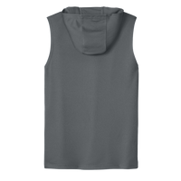 Sport Tek Competitor Sleeveless Hoodie, Iron Grey, Back view