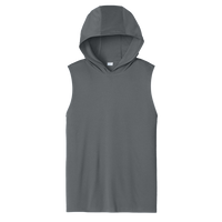 Sport Tek Competitor Sleeveless Hoodie, Iron Grey, Front view